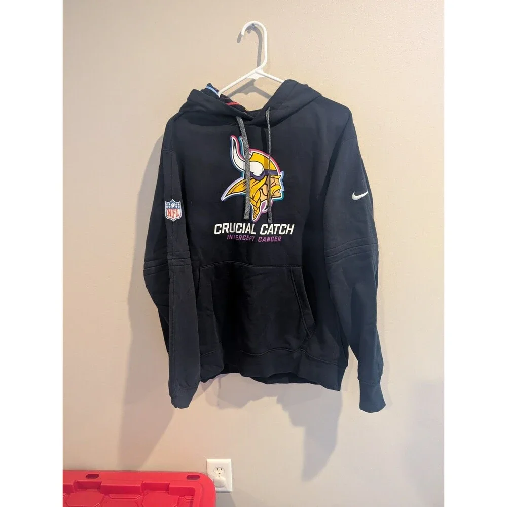 NWOT Minnesota Vikings XL Nike NFL Crucial Catch Pullover Hoodie Sweatshirt Men